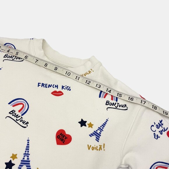 Monoprix Paris Themed Graphic Sweatshirt Girl's 10 - Picture 6 of 10